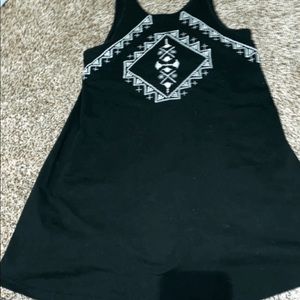 Black embroidery dress